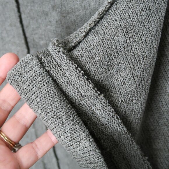 Kye Mi Womens Cowl Neck Sweater Size Medium Green Cropped Grunge‎ - Picture 9 of 9